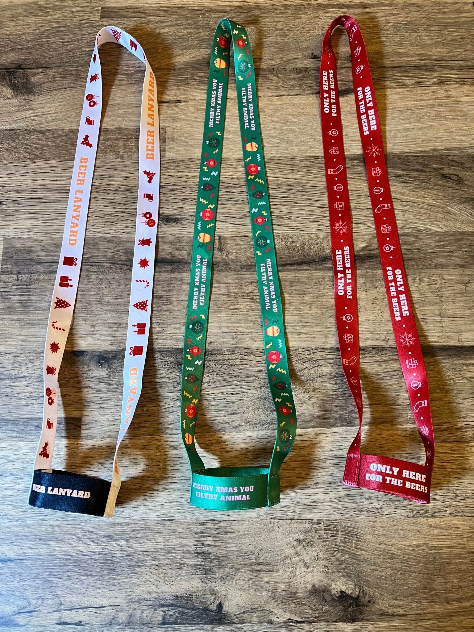 Mix and Match x 4 Christmas Beer Lanyards - #shop_name - #BeerLanyard